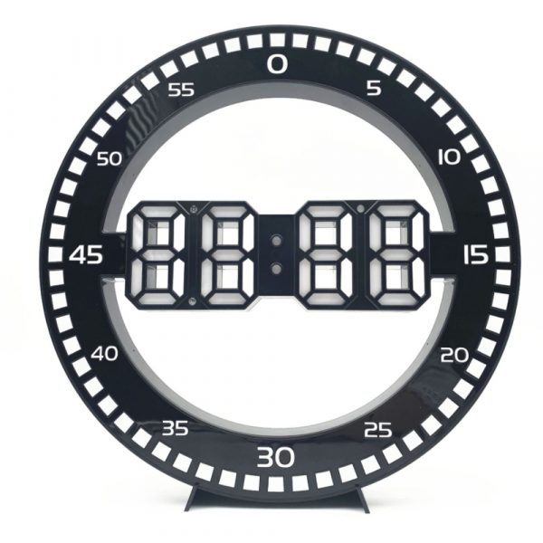 LED Digital Modern Design Dual-Use Dimming Circular Clocks_0