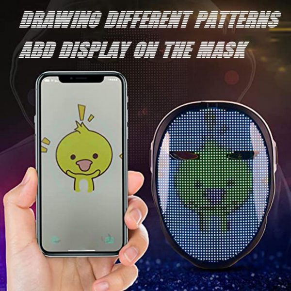 LED Face Transforming Luminous Face Mask for Halloween and Parties_5