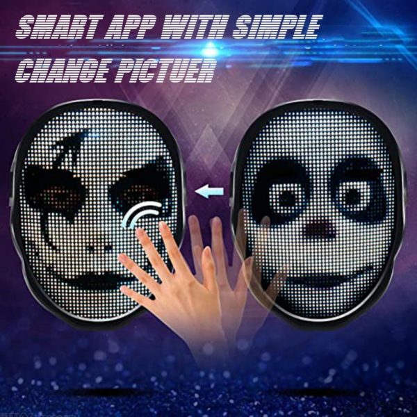 LED Face Transforming Luminous Face Mask for Halloween and Parties_7