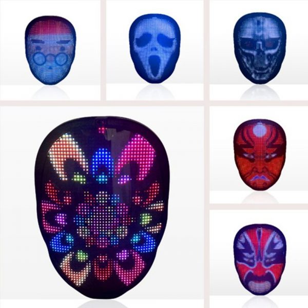 LED Face Transforming Luminous Face Mask for Halloween and Parties_8