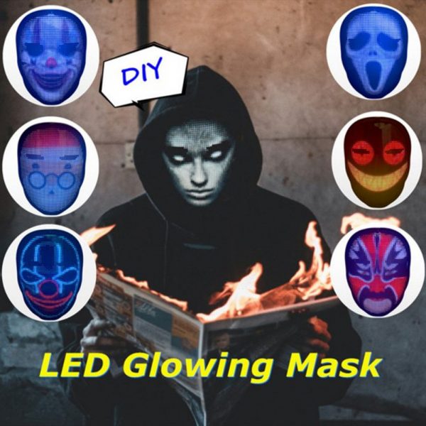LED Face Transforming Luminous Face Mask for Halloween and Parties_9