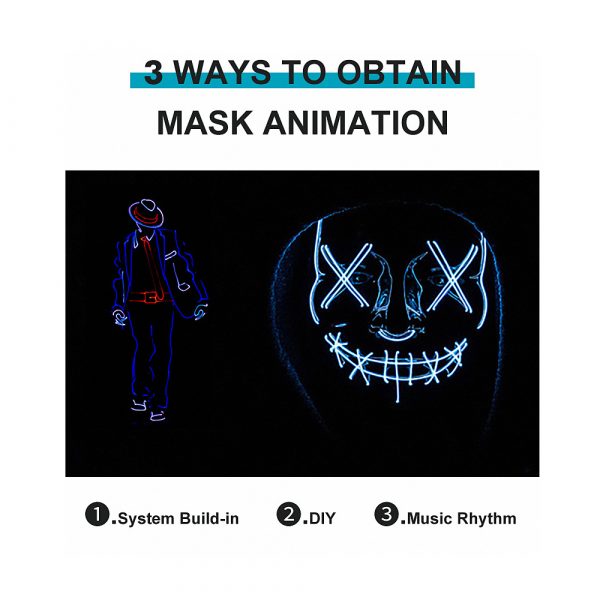 LED Face Transforming Luminous Face Mask for Halloween and Parties_13