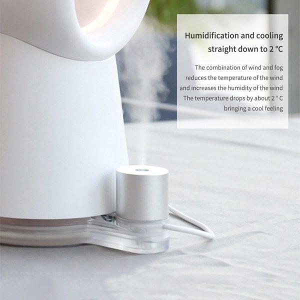 3 in 1 Mini Cooling Fan Bladeless Desktop Mist Humidifier w/ LED Light_10