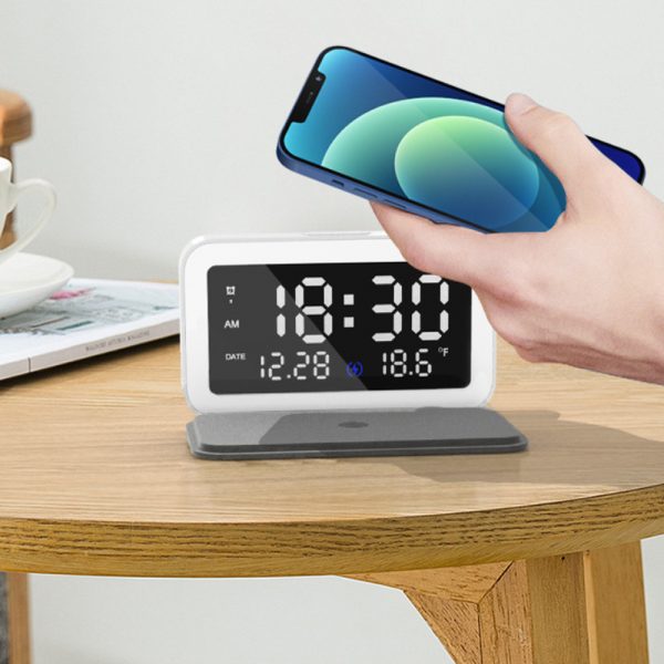 LED Digital Alarm Clock with Wireless Phone Charging Function_2