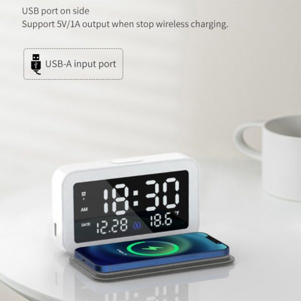 LED Digital Alarm Clock with Wireless Phone Charging Function_12