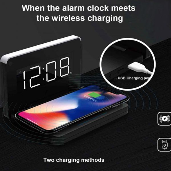 2-in-1 Foldable Wireless Charger for QI Devices and Digital Clock_10