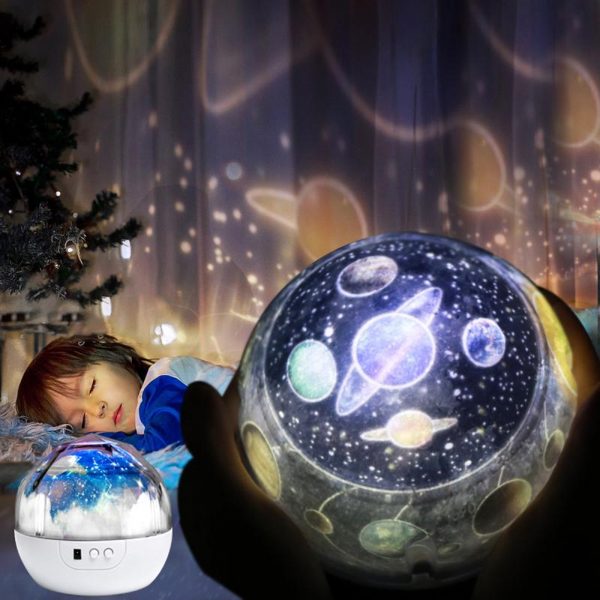 LED Night Lamp Projector Rotating Light with 5 Different Patterns_2