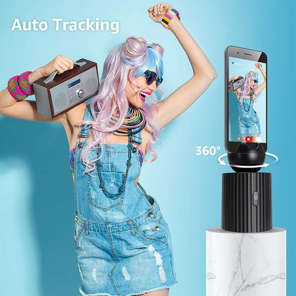 AI Smart Live Broadcast 360° with Face Recognition Phone Holder_4