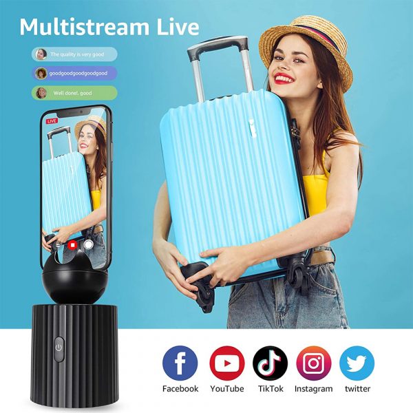 AI Smart Live Broadcast 360° with Face Recognition Phone Holder_6