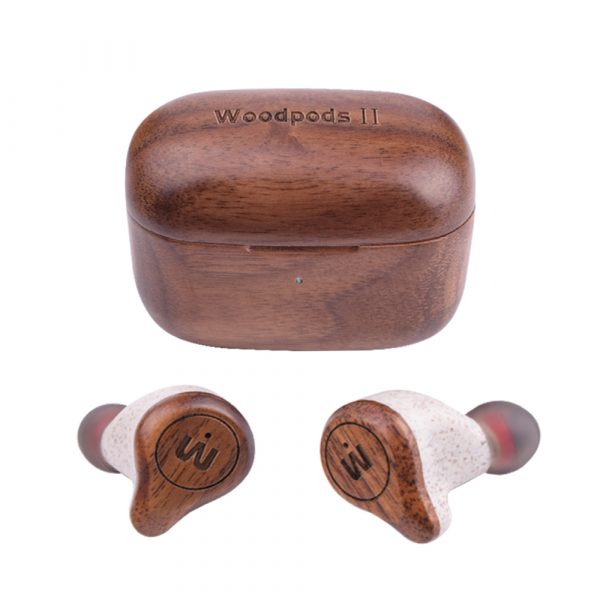 TWS Bluetooth Wooden Designed Earphones with Charging Case_2