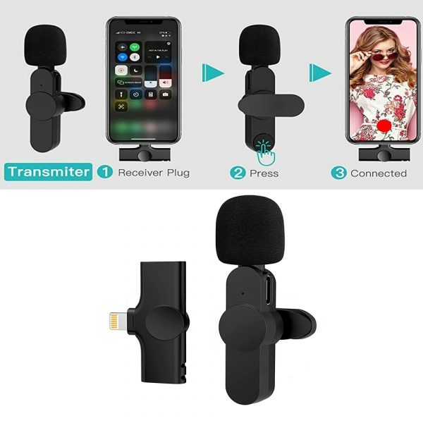 Plug-and-Play Wireless Microphone Portable Clip-on Mic_8