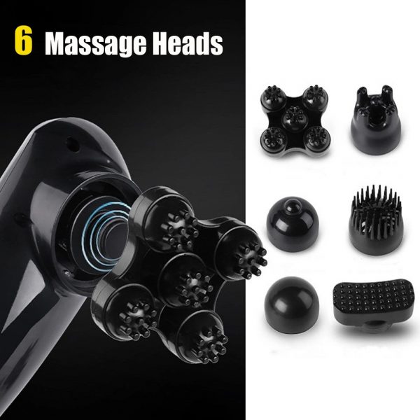 Electric Handheld Back Massager with 6 Interchangeable Heads_7
