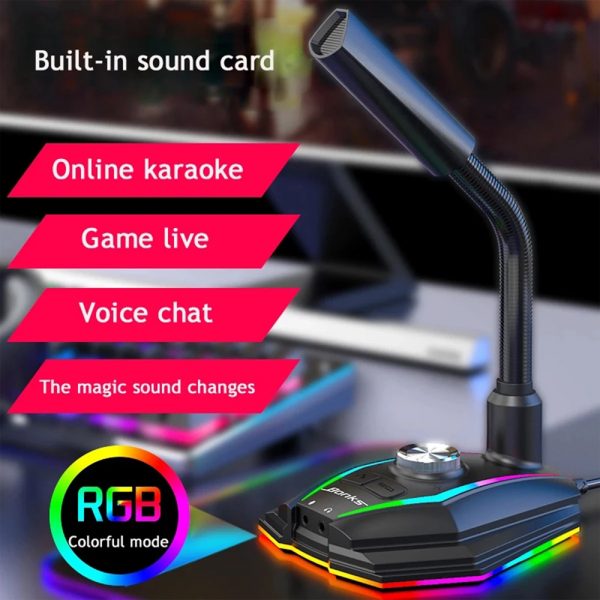 USB Interface RGB Noise Reduction Computer Microphone_7