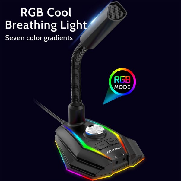 USB Interface RGB Noise Reduction Computer Microphone_9