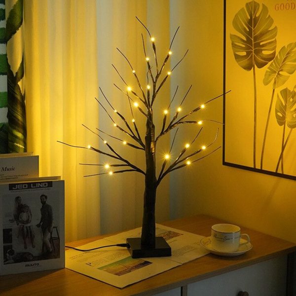 LED Illuminated Birch Tree for Home and Holiday Decoration_5
