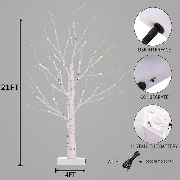 LED Illuminated Birch Tree for Home and Holiday Decoration_19