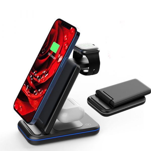 3-in-1 Foldable Wireless Charging Station for QI Enabled Devices_3
