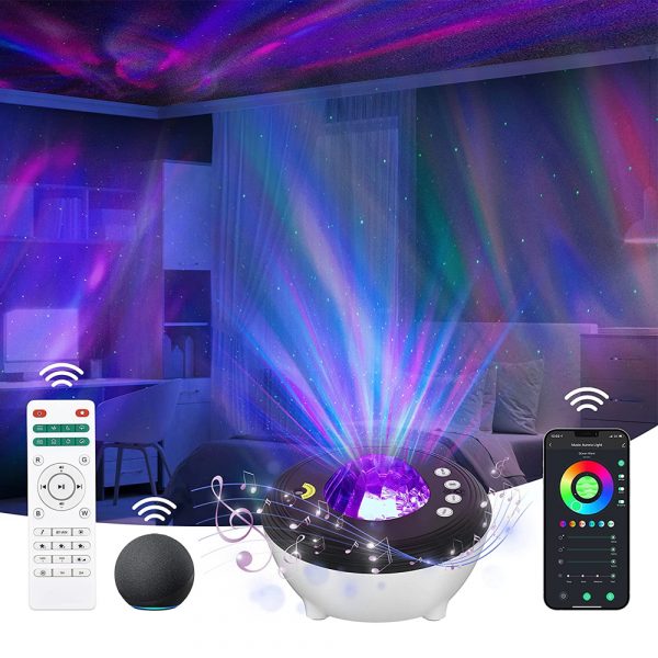 Galaxy Projector with White Noise Bluetooth Remote Speaker_2