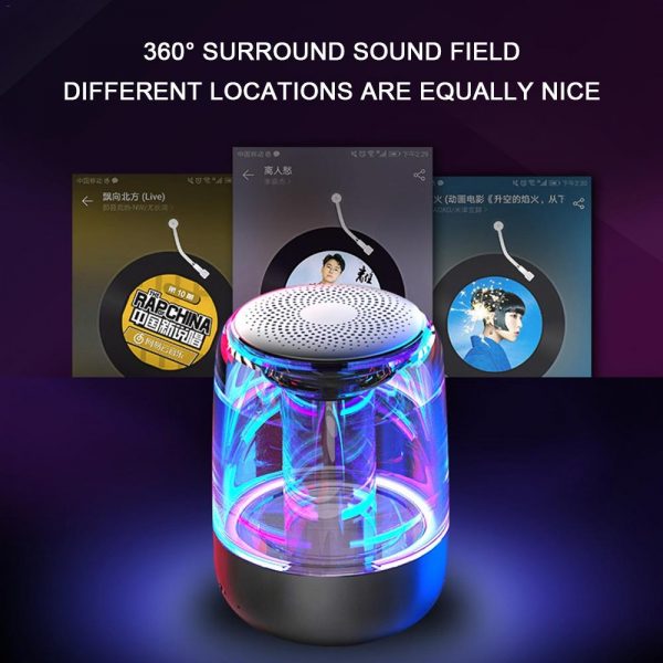 6D Variable Color Illuminated Subwoofer Wireless Bluetooth Speaker_5