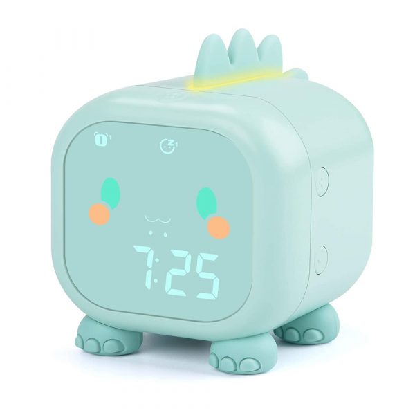 Sleep Training Digital Kid’s Dinosaur Rechargeable Alarm Clock_0