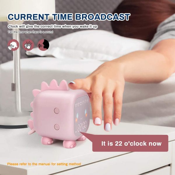 Sleep Training Digital Kid’s Dinosaur Rechargeable Alarm Clock_17