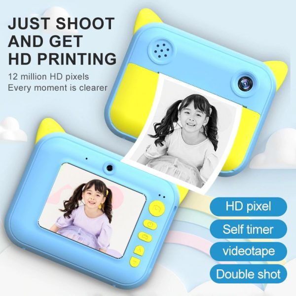 USB rechargeable Children Instant Printing Camera 1080P 2.4 inch screen_13