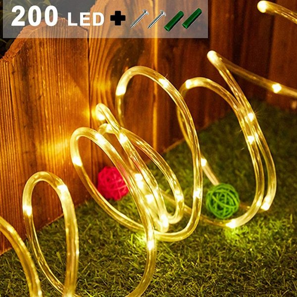 66FT 200 LEDS 8 Modes Solar Powered Fairy String Lights_22