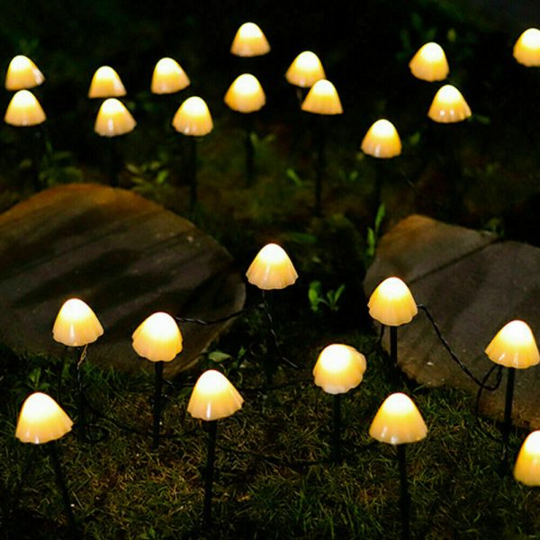 Solar Powered Mushroom LED Garden Decoration Fairy Lights_2