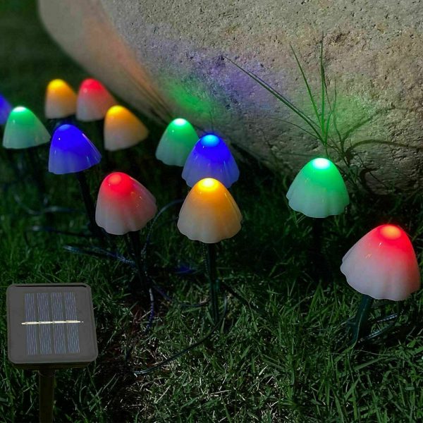 Solar Powered Mushroom LED Garden Decoration Fairy Lights_8