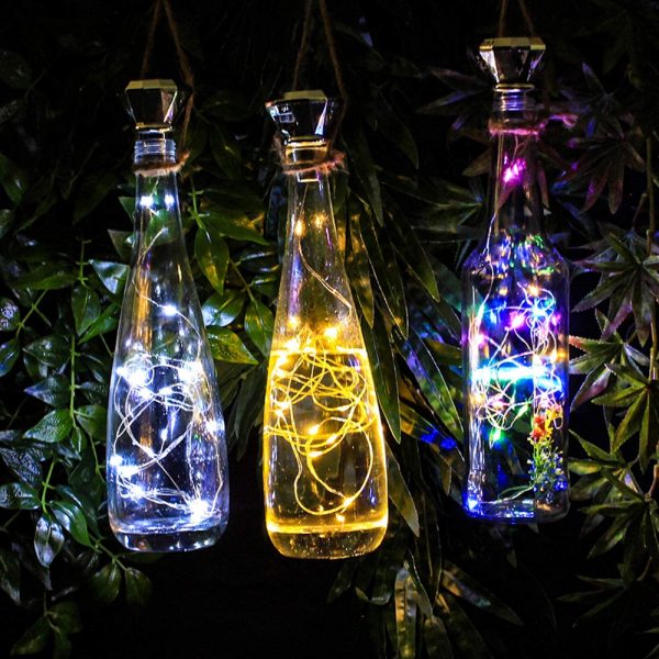 5 pcs/set Solar Diamond Wine Cork Bottle String Lights_6
