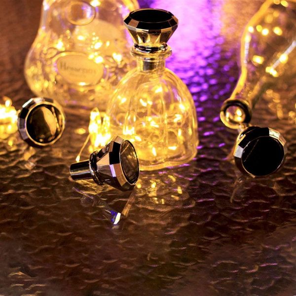 5 pcs/set Solar Diamond Wine Cork Bottle String Lights_14
