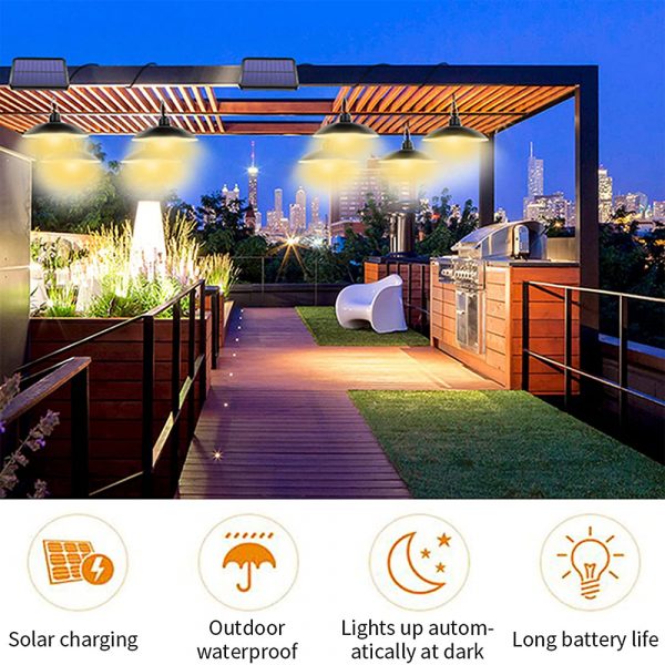 LED Remote Control Solar Indoor Outdoor Pendant Lamp_7