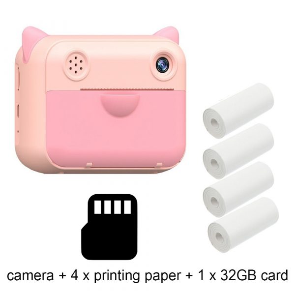 USB rechargeable Children Instant Printing Camera 1080P 2.4 inch screen_16