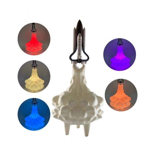 3D Printed Various Colors LED Rocket Kid’s Room Night Lamp_8
