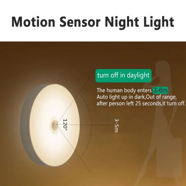 6-pack Rechargeable PIR Motion Sensor LED Wall Lamp Night Light_14