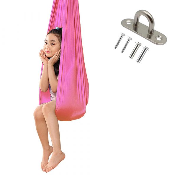 Kids Therapy Swing Yoga Cuddle Sensory Hanging Elastic Hammock_15