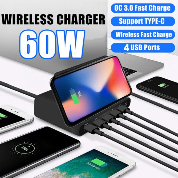 Multi-USB Port Wireless Mobile Phone Family Charging Station_19