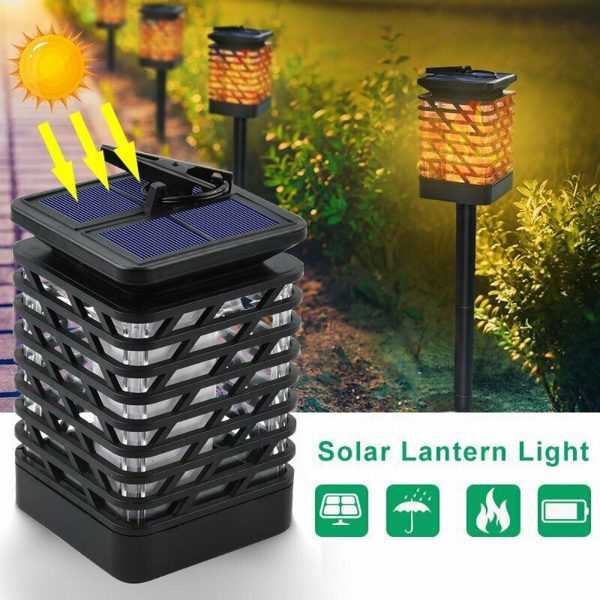 Flickering Flame Solar Powered Outdoor Garden Lantern_8