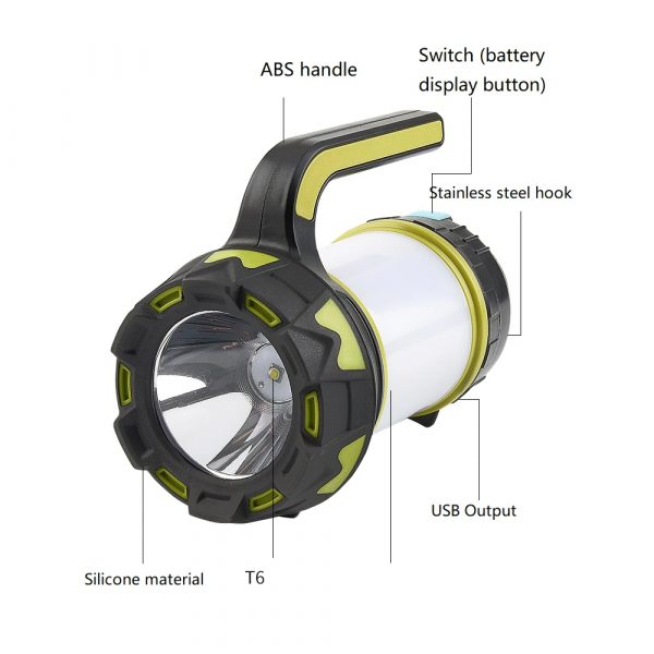 USB Rechargeable Ultra-Bright LED Outdoor Lamp and Flashlight_11