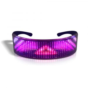 USB Rechargeable LED Luminous Eye Glasses Electronic Visor_0
