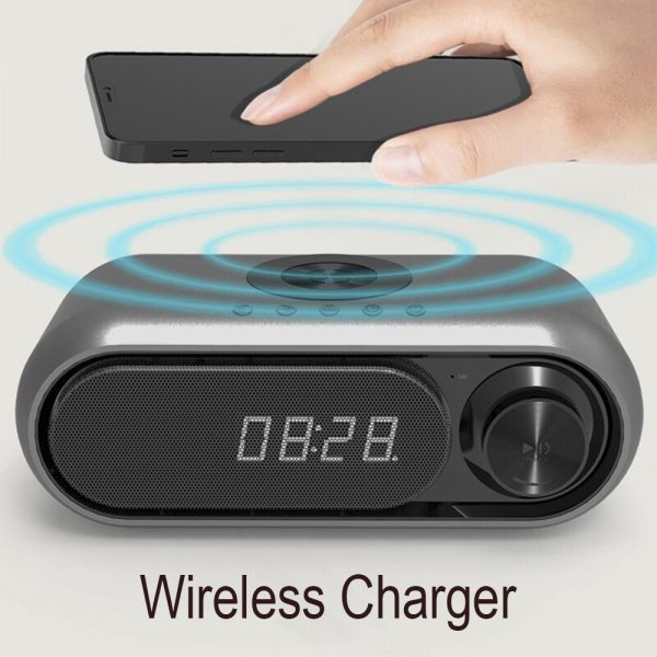 USB Interface Wireless Charger and Clock Radio BT Speaker_8
