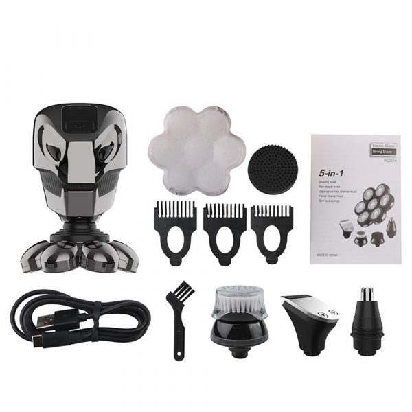 USB Rechargeable 7 Head Electric Shaver with LED Display_3