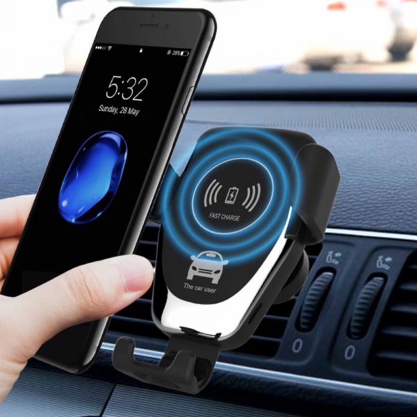 10W QI Wireless Charger Car Mount Holder Stand_7