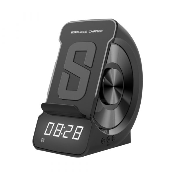 USB Interface Digital Alarm Clock BT Speaker and Wireless Charger_3