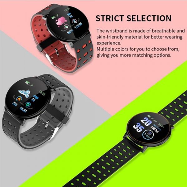 Bluetooth Smartwatch Blood Pressure Monitor Unisex and Fitness Tracker- USB Charging_6