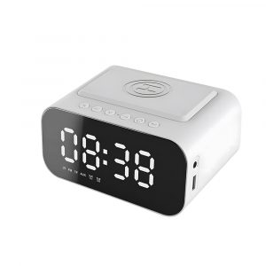 3-in-1 Wireless Bluetooth Speaker, Charger, and Alarm Clock- USB Power Supply