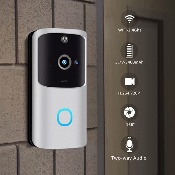 Smart Doorbell Motion Detection and 2-Way Audio- Battery Operated_4