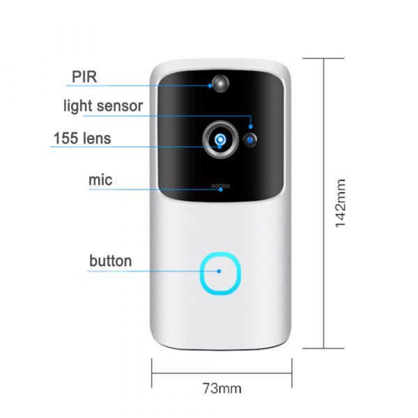 Smart Doorbell Motion Detection and 2-Way Audio- Battery Operated_5