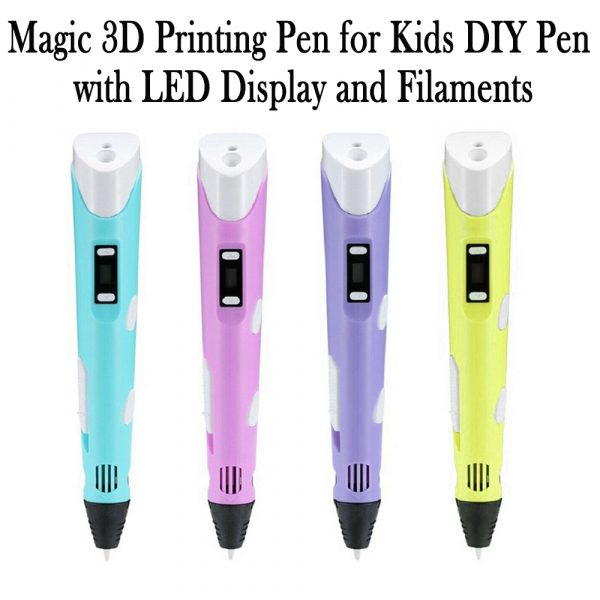 Magic 3D Printing Pen for Kids DIY Pen with LED Display and Filaments_5