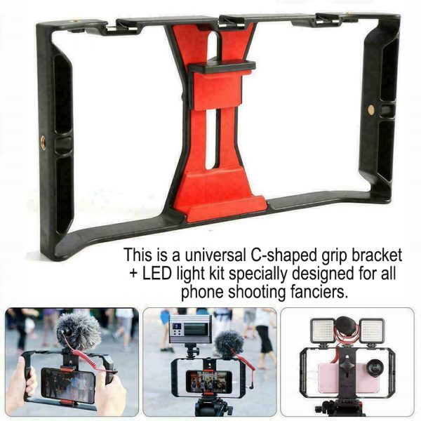Professional Smartphone Photography Cage Rig Video Stabilizer Grip_3